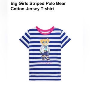 Big Girls Striped Polo Bear Cotton Jersey T-shirt